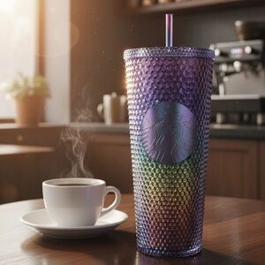Sofie Birkin Starbucks Venti Tumbler 24 Ounce Rainbow Design